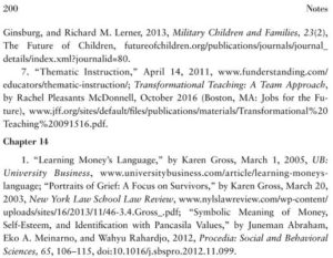 Sitasi terhadap "Symbolic Meaning of Money, Self-Esteem, and Identification with Pancasila Values" dalam buku Karen Gross (2017)